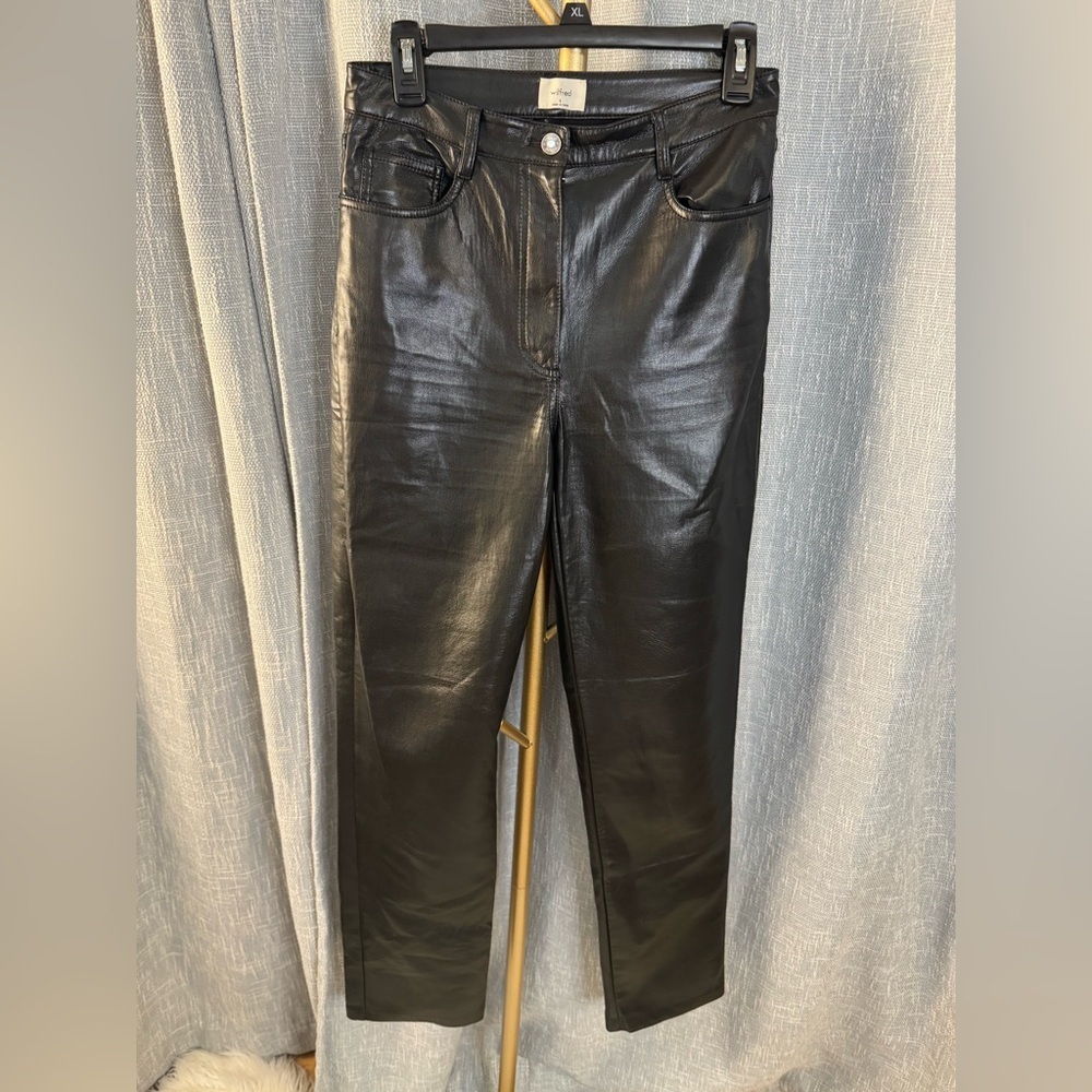 Wilfred The Melina Black Vegan Leather Trousers Size 6